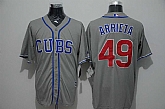 Chicago Cubs #49 Jake Arrieta Gray Alternate New Cool Base Stitched Baseball Jersey,baseball caps,new era cap wholesale,wholesale hats